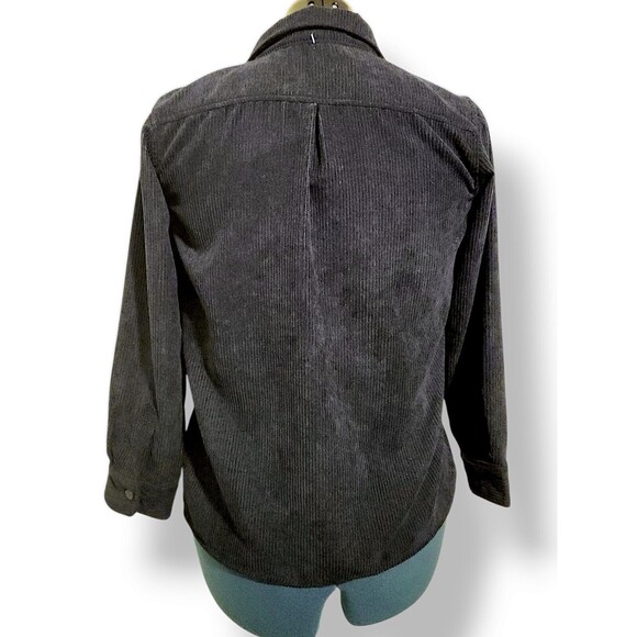 RSQ Navy Blue Corduroy Button Down Shirt Girls Junior's Size Large *see Sizing - Picture 7 of 7
